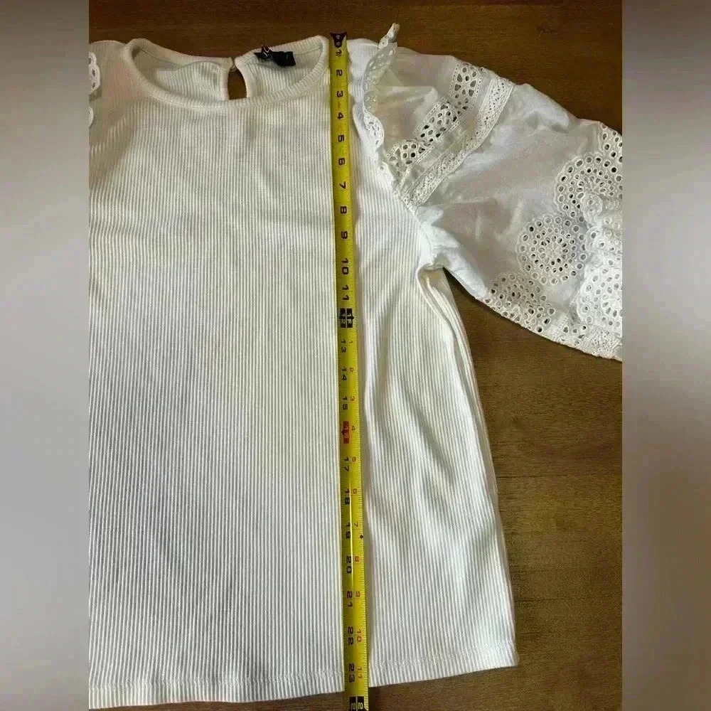 J Crew Ruffle Eyelet Top - Picture 6 of 10